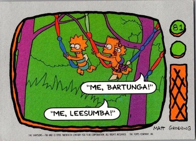 1990 Topps The Simpsons TV Show Card #81 - Bart Simpson - Image 1 of 2