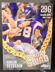 2024 Topps Chrome NFL Football - Sunday Swag Adrian Peterson - Minnesota Vikings  - Foto 1 di 2