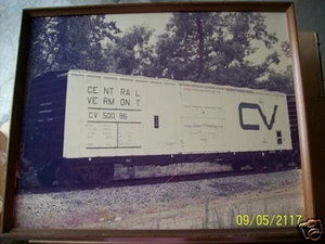 Central Vermont Railroad CV 50096 Picture 16" x 20" with Frame - Foto 1 di 1