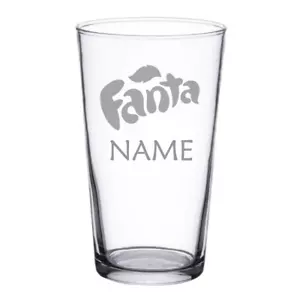 Personalized Engraved Fanta orange Soft drink Pint glass - Foto 1 di 1