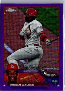 2023 Topps Chrome Update - Jordan Walker Rookie Debut Purple /250 - Cardinals - Picture 1 of 2