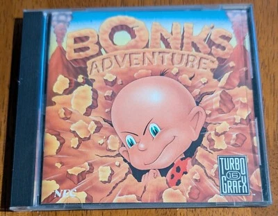 1990 TurboGrafx 16 Bonk's Adventure Case, Manual, HuCard *Very Good Condition* - Image 1 of 4