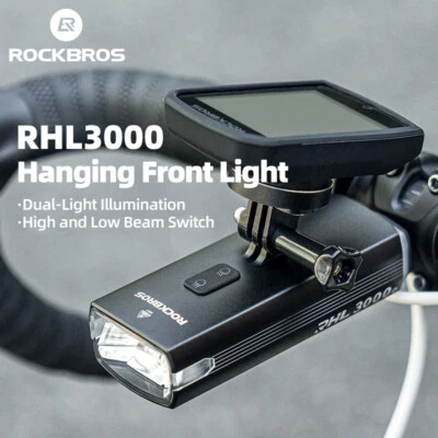 ROCKBROS Bike Bicycle Front Light Rainproof USB-C Rechargeable Cycling Headlight - image 1 of 4