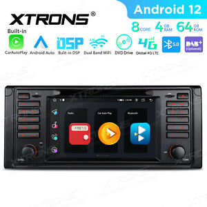 XTRONS Android 12.0 Autoradio Octa Core 64GB LTE 4G GPS Navi DVD DSP für BMW E39