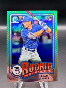 2024 Bowman Chrome - Evan Carter ROTY Favorites Refractor (RC) #ROY-12 - Picture 1 of 2