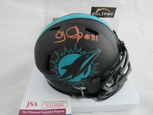 Miami Dolphins OJ McDuffie Speed Eclipse Mini Helm signed Autogramm JSA - Bild 1 von 3
