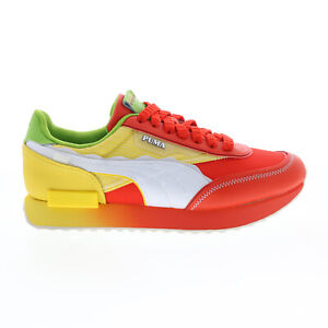 Puma Future Rider Cantina 38801701 Mens Orange Leather Lifestyle Sneakers Shoes