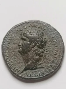 Monnaie Romaine. Néron Sesterce. ROMA. Tête à Gauche. RARE. 22,70g. - Imagen 1 de 12