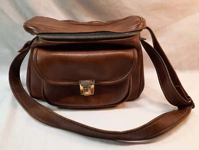 Vintage Camera Brown Camel Tan Leather Carrying Case ONLY - Image 1 of 4