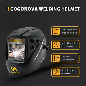 Large-Viewed Solar Welding Helmet Auto Darkening Welder Mask True Color HITBOX - Picture 1 of 6