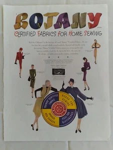 1945 Botany Certified Fabrics Vintage Ad Feel the difference - Picture 1 of 1