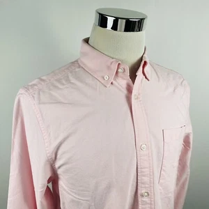 NWT Five Four x Poggy The Man Medium Darrick Oxford Shirt Pink Cotton Button Up - Picture 1 of 5