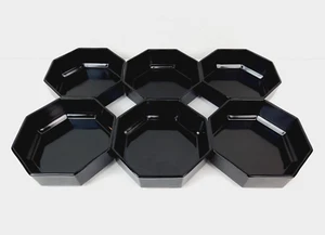 Vintage Arcoroc Octime Black Glass Bowls 5 5/8", Set of 6, Made in France - Bild 1 von 4