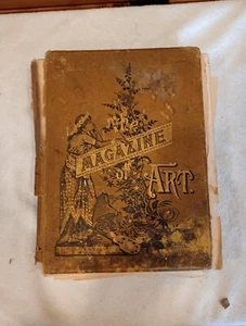 Antikes Kunstmagazin 1885 viktorianisch geprägt vergoldet Buch groß limitiert - Bild 1 von 24