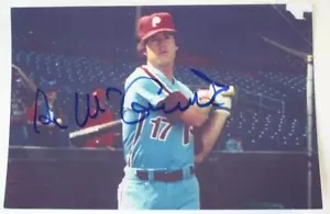 Foto instantánea firmada autografiada por Don McCormack Philadelphia Phillies en blanco y negro 4x6 - - Imagen 1 de 1