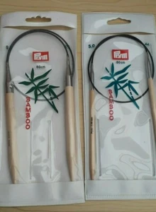 New Prym Bamboo Circular Knitting Needles Length 60 cm - Sizes 5 mm, 9 mm - Picture 1 of 3
