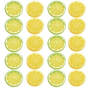 20 PCS Artificial Lemon Slices - Simulation Lemon Slices Plastic Fake Fruit A... - Picture 1 of 8