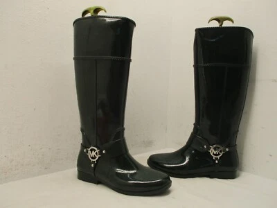 Michael Kors Fulton Harness Green Knee High Tall Rubber Rainboots Womens Sz 8 M - Image 1 of 4