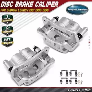 2 pinzas de freno de disco delantero izquierdo y derecho con soporte para Subaru Legacy 1991-1996 - Imagen 1 de 10