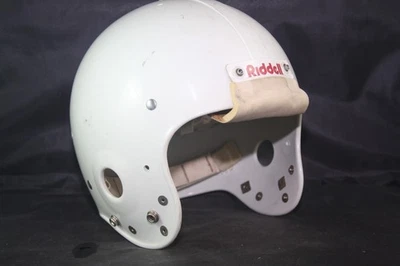 复古 70 年代二手 Riddell TK Kra Lite 穿过悬挂游戏橄榄球头盔 7 1/2 RS — 第 1/4 张图片