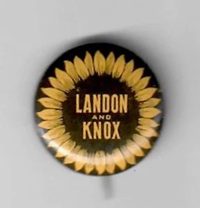 Alf Landon for President 3/4" Lithograph Button from 1936 Presidential Campaign - Picture 1 of 1