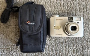 Pentax Digital Camera Optio 330 GS 3.2MP Silver Flip Screen -Tested Working - Picture 1 of 8