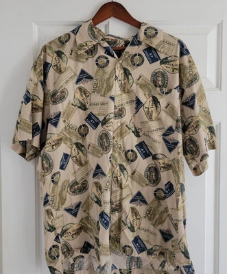 Pendleton Hawaiian Mens Shirt Large  Luggage Aloha SAS AOP Short Sleeve Button - Image 1 of 4