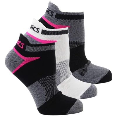Paquete de 3 calcetines deportivos ASICS Quick Lyte Cushion lengüeta única para mujer talla L ZKB2241- Foto 1 de 4