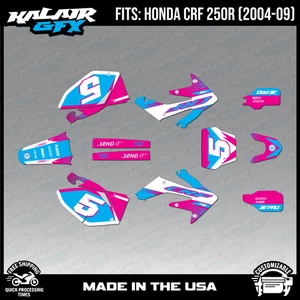Graphics Kit for Honda CRF250R CRF 250R (2004-2009) Turbo - MAGENTA - Bild 1 von 4