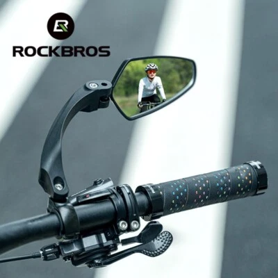 ROCKBROS Bicycle Mirror Rhombus One Pair Handlebar Rear View Mirror Adjustable - Image 1 of 4