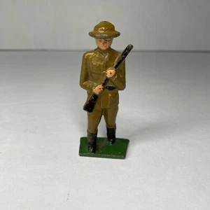 Vintage Metal/Lead 1930s GREY IRON U.S. Doughboy Figurine Unbranded - Picture 1 of 7