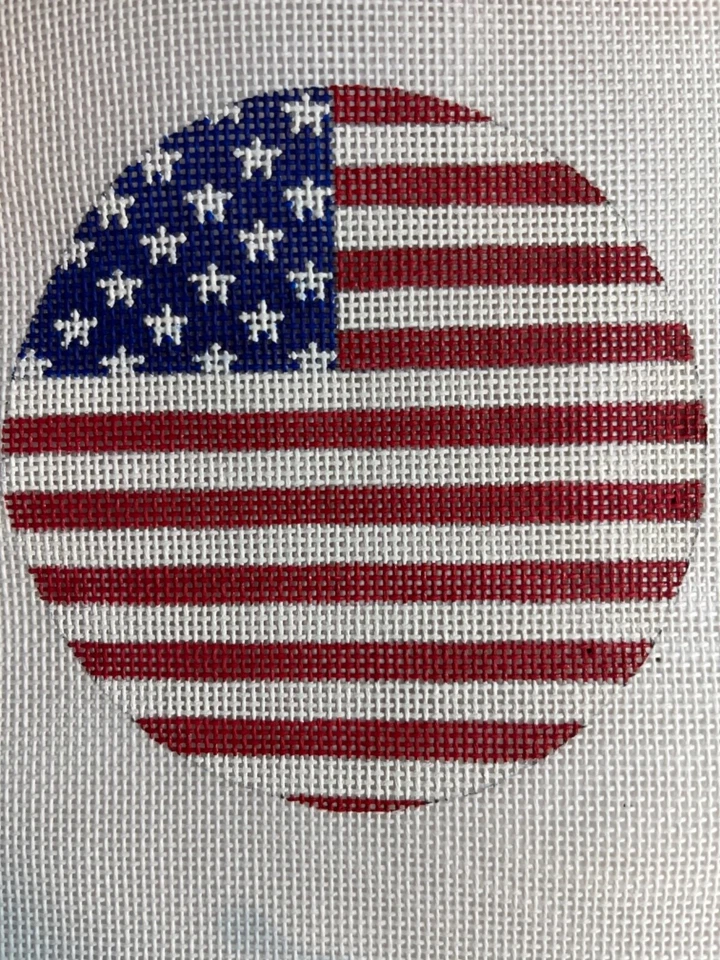 Handpainted Needlepoint Canvas, 4th of July Round design 18 mesh JW PO#032 - Image 1 of 1