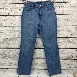 Lee Jeans Donna Blu Denim Vestibilità Relaxed Gamba Dritta Vita Alta [Taglia 10 Corto] - Foto 1 di 9