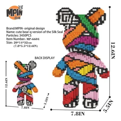 MPIN 6604 - Bär aus Klemmbausteinen - 32cm groß - Klemmbausteine NEU OVP - Bild 1 von 3