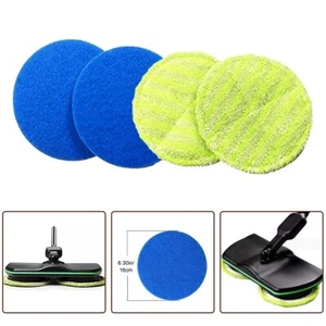 Juego de 4 almohadillas de fregona de microfibra intercambiables para limpiador de pisos eléctrico - Imagen 1 de 12