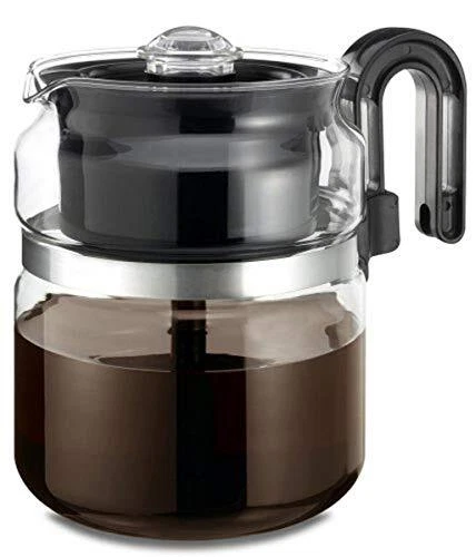 Medelco Glass Stovetop Coffee Maker Percolator (8 Cup)