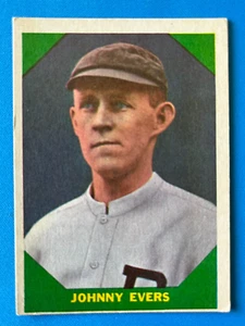 1960 Johnny Evers Fleer Baseball Greats #57 Chicago Cubs EX J34 - Foto 1 di 2