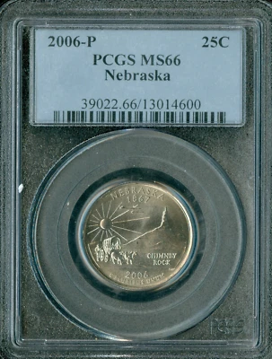 2006 P NEBRASKA QUARTER PCGS MS66   . - Image 1 of 2