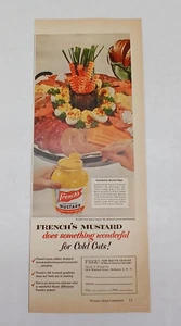 Pubblicità Stampa Pubblicitaria Originale Senape Francese 1954 Ricetta Vintage Uovo Deviato - Foto 1 di 3