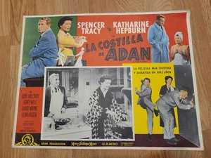 1967 ADAM'S RIB Mexico ORIGINAL LOBBY CARD, SPENCER TRACY, KATHARINE HEPBURN - Picture 1 of 5