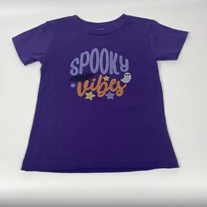 Halloween bestickt Spooky Vibes Kinder TShirt 2T - Bild 1 von 3