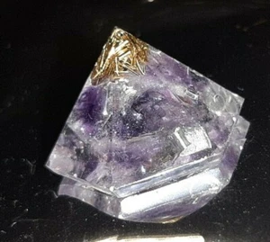 Piramide ORGONITE 6 CHAKRA AMETISTA Energia Quarzo orgone tower buster yoga zen - Picture 1 of 5