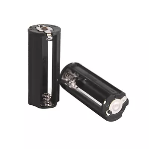 2x 3-AAA Battery Holder Cylindrical Case Plastic For Flashlight Round Circular - Picture 1 of 9