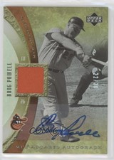 2005 Upper Deck Artifacts MLB Apparel Rainbow Auto /30 Boog Powell #MLB-BP Auto