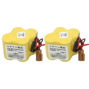 2PCS BR-2/3AGCT4A 6V PLC Battery with Plug For FANUC A98L-0031-0025 CNC System - Picture 1 of 7