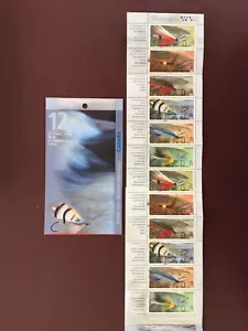 Canada Stamp Booklet - 1998 45-cent FISHING FLIES Booklet Pane of 12 Stamps - Foto 1 di 1