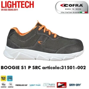 Scarpa da lavoro COFRA BOOGIE S1 P SRC tessuto altamente traspirante Metal Free - Foto 1 di 7