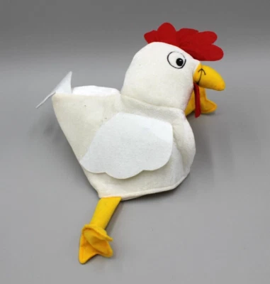Amscan курица петух с ногами плюшевый бархат костюм шляпа смешной 3D тендер новый без ЯРЛЫКОВ - Изображение 1 из 4