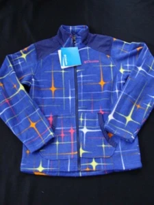 NWT Girls COLUMBIA Fleece Jacket Size 4 5 Purple Star Complex Cruiser Fall Coat - Picture 1 of 2