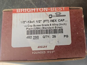 (25) Sechskantkopf 1/2-13 x 1-1/2" Schraube Grade 8 Zylinderschraube Legierung schwarz - Bild 1 von 5